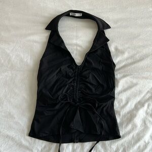 Collared Halter Top
